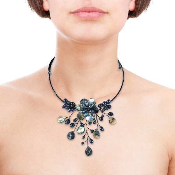 black shell necklace choker