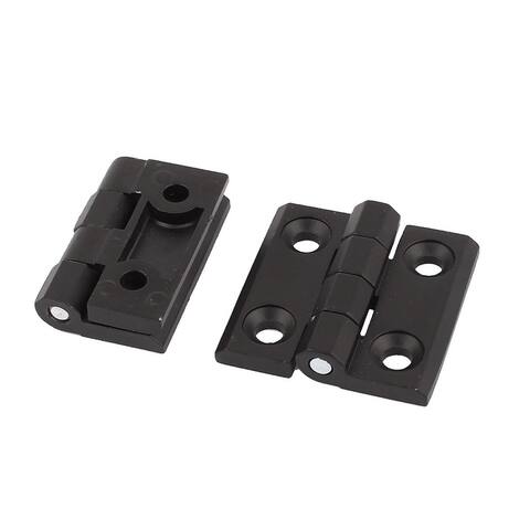 Home Door Aluminum Ball Bearing Hinge Black 50x50mm 2pcs