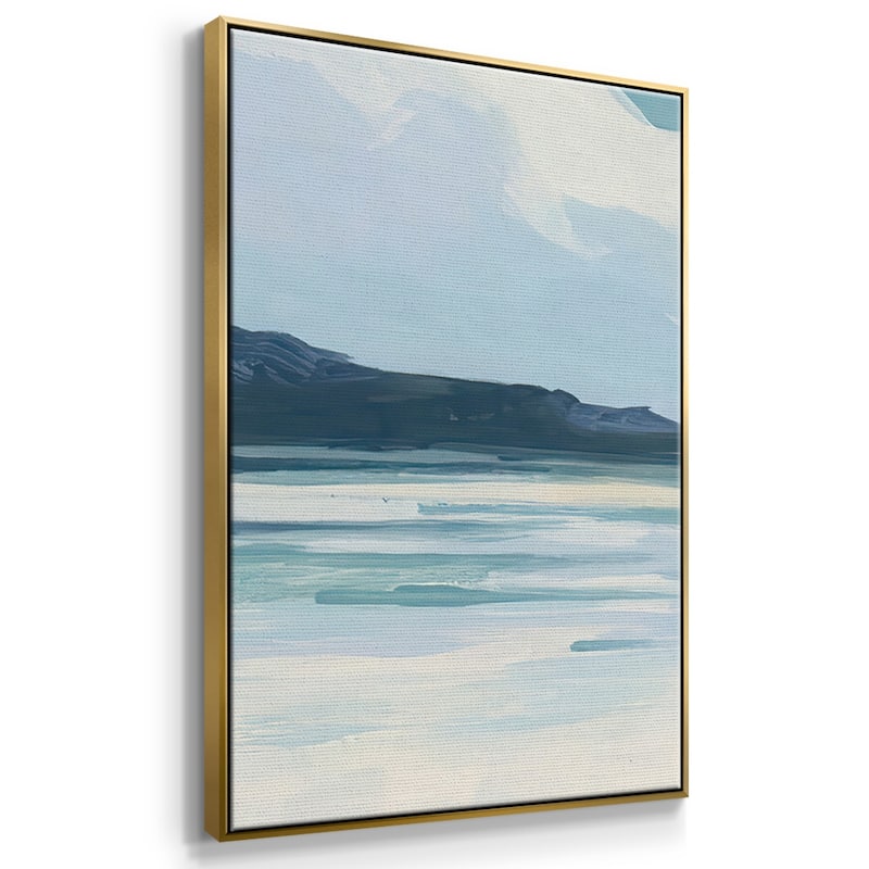 Cream Coastline II - Multi Piece Framed Canvas