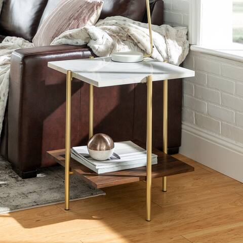 Middlebrook Madsen Square 19-inch Glam Side Table