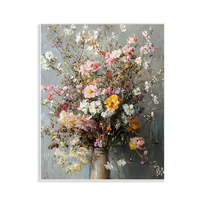 Stupell Overflowing Spring Flowers Wall Plaque Art Design By Franklyn Gregory - 11 x 14