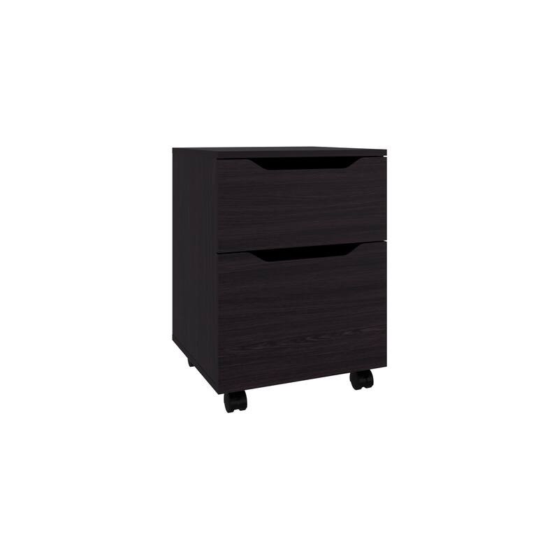 Black Nightstand with Drawer and Sturdy Legs, Compact and Modern Design