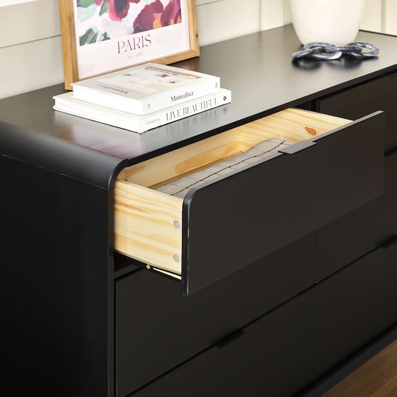 Middlebrook Curved Top Solid Wood 6-Drawer Dresser