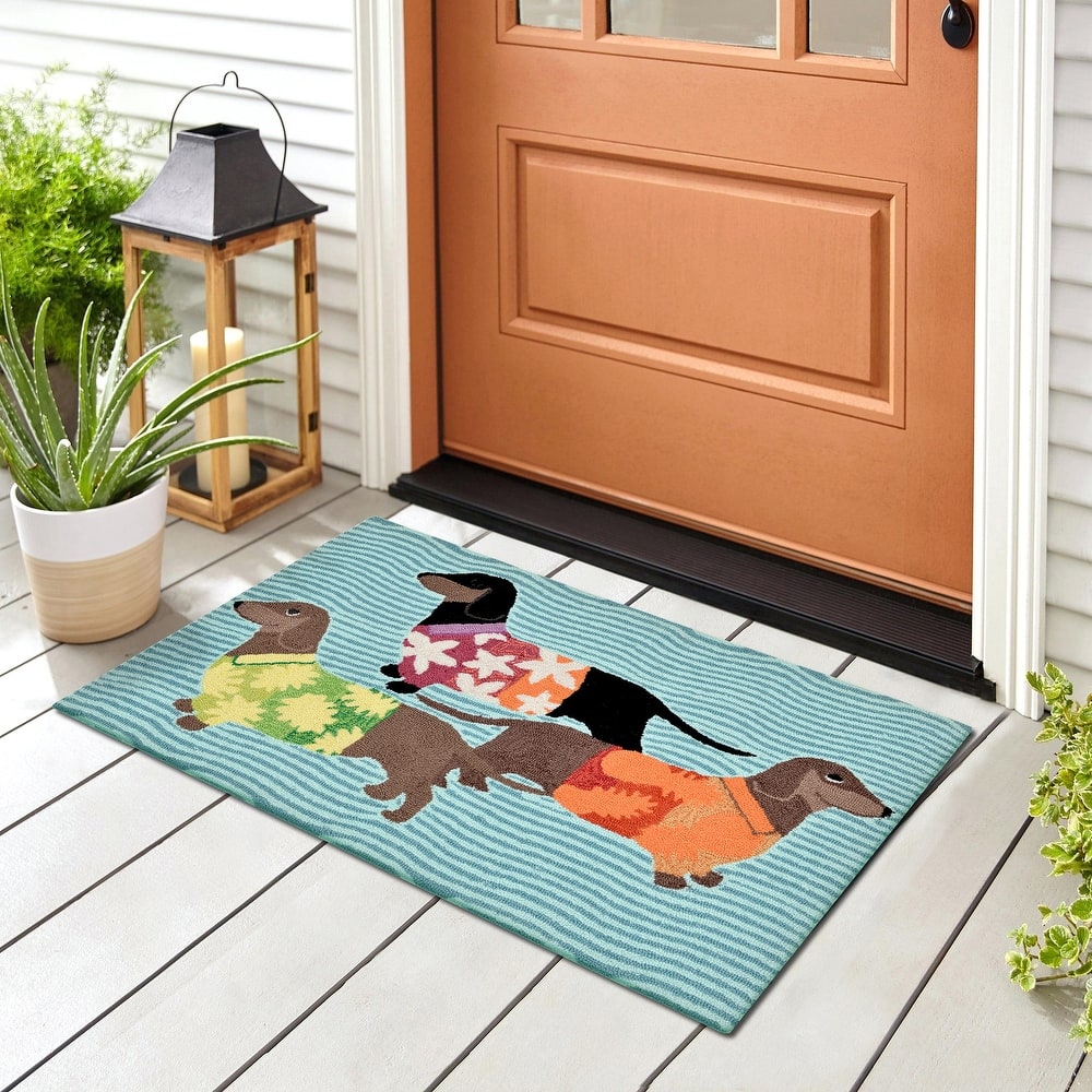 Liora Manne Frontporch Tropical Hounds Indoor/Outdoor Rug - 2'6" x 4'