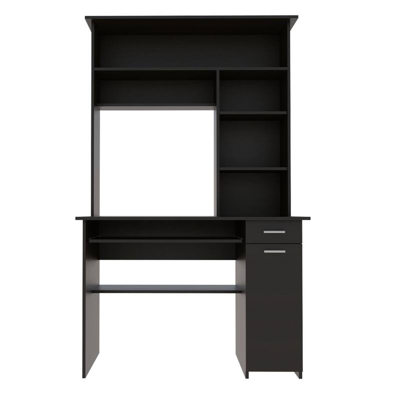 2 Drawer and 7 Shelf Computer Desk with Hutch