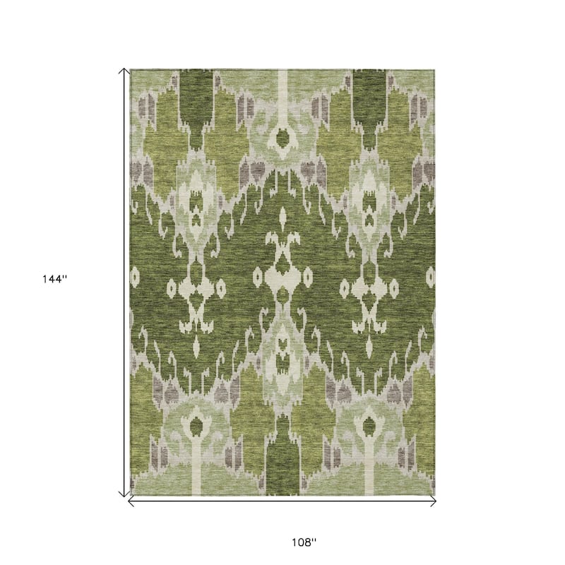 HomeRoots Ikat Transitional Rectangle Outdoor Rug