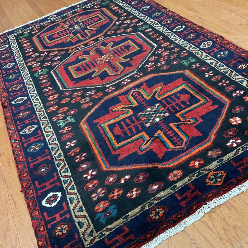 HERAT ORIENTAL Hand-knotted Tribal Hamadan Wool Rug - 4'5 x 7'2