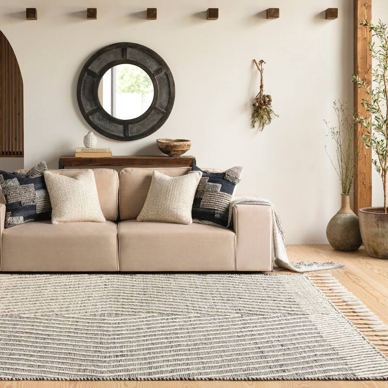 Artistic Weavers Keefe Boho Geometric Wool & Jute Area Rug