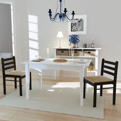 2/4/6 pcs Wooden Dining Chairs Square 2 Colours Selectable - 17.3" x 17.7" x 31.9"