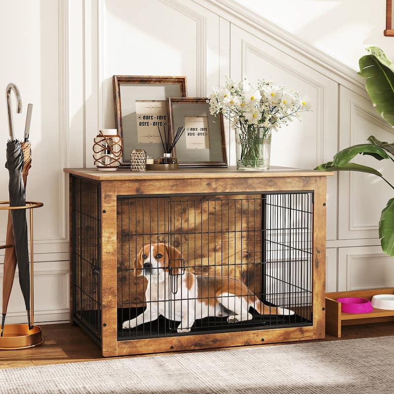 Gymax Dog Crate Furniture for Medium/Large Dogs 39'' Indoor Pet House