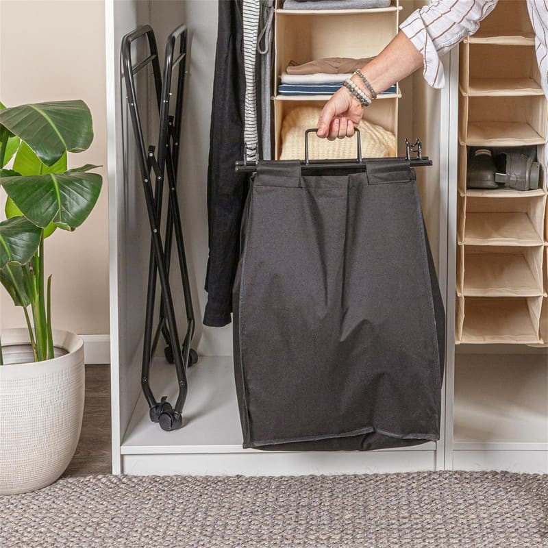 Rolling Laundry Hamper with HeavyDuty Canvas Bag - 19.25"L x 17.25"W x 33"H