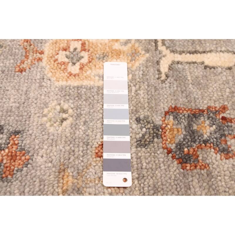 ECARPETGALLERY Hand-knotted Jules Serapi Grey Wool Rug - 2'7 x 7'11