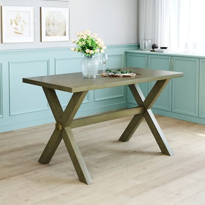 Farmhouse Rustic Wood Kitchen Dining Table