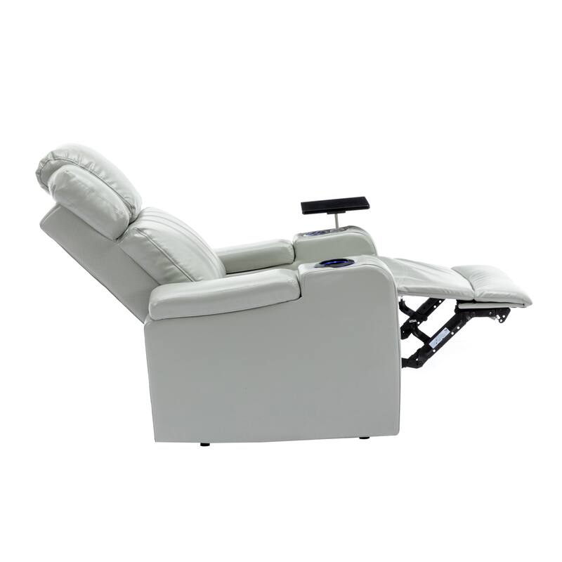 Power Recliner Individual Seat Home Theater Recliner with Cooling Cup Holder, Bluetooth Speaker, LED Lights, USB Ports
