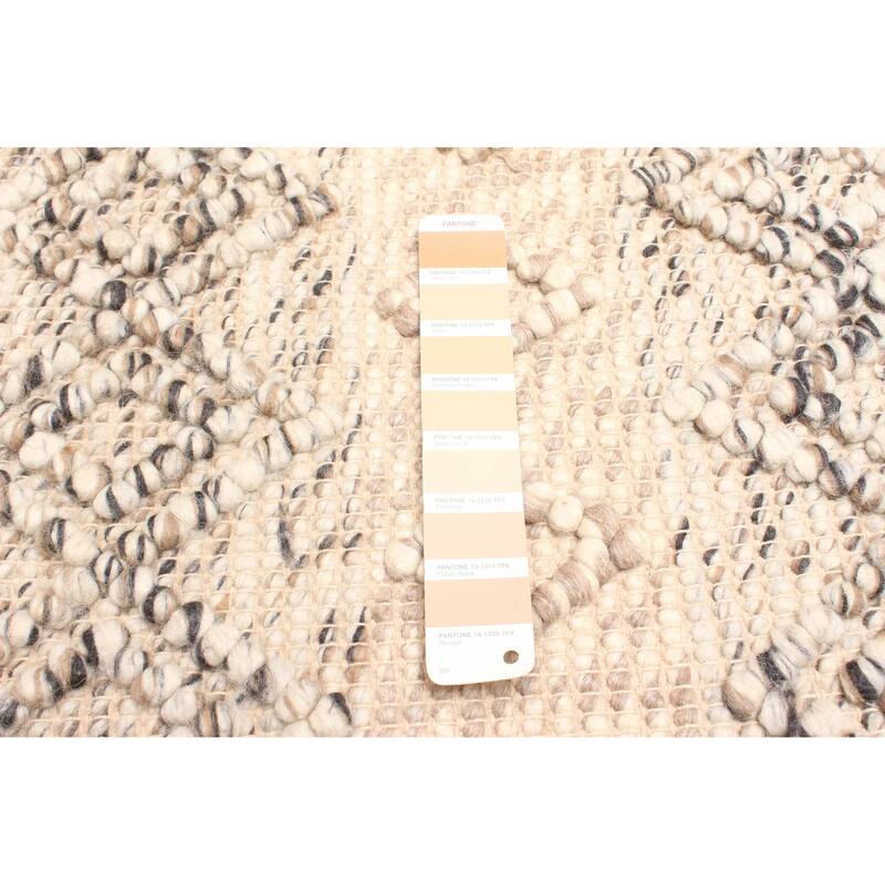 ECARPETGALLERY Braid weave Sienna Tan Wool Rug - 5'5 x 7'6