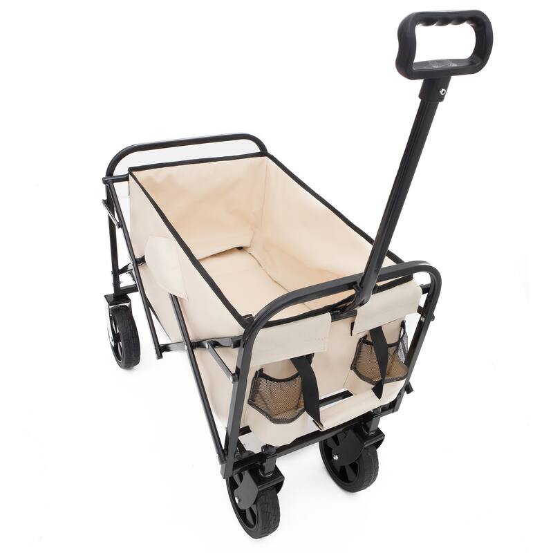 Multi-Use Foldable Wagon with 3 Liner Bags - Heavy Duty Camping Cart