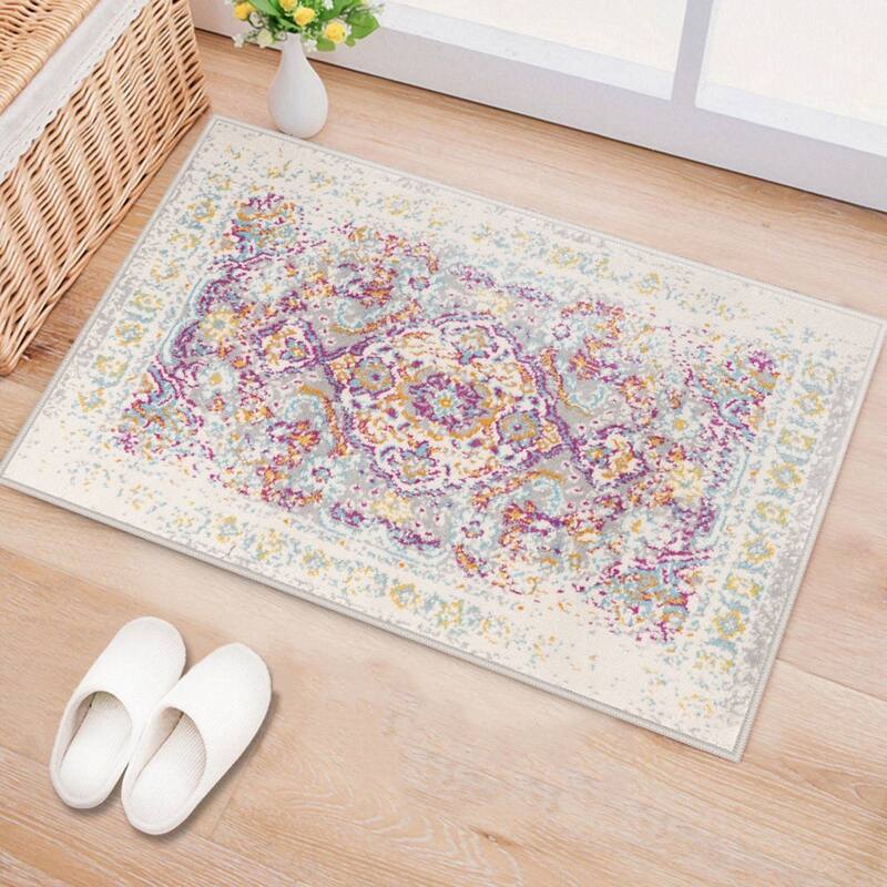 The Curated Nomad Sunset Bohemian Vintage Medallion Rug