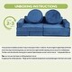 preview thumbnail 5 of 9, 14 Pieces Kids Sofa Modular Convertible Play Couch Set for Bedroom or Playroom - 55”L x 27.5”W x 16.5”H