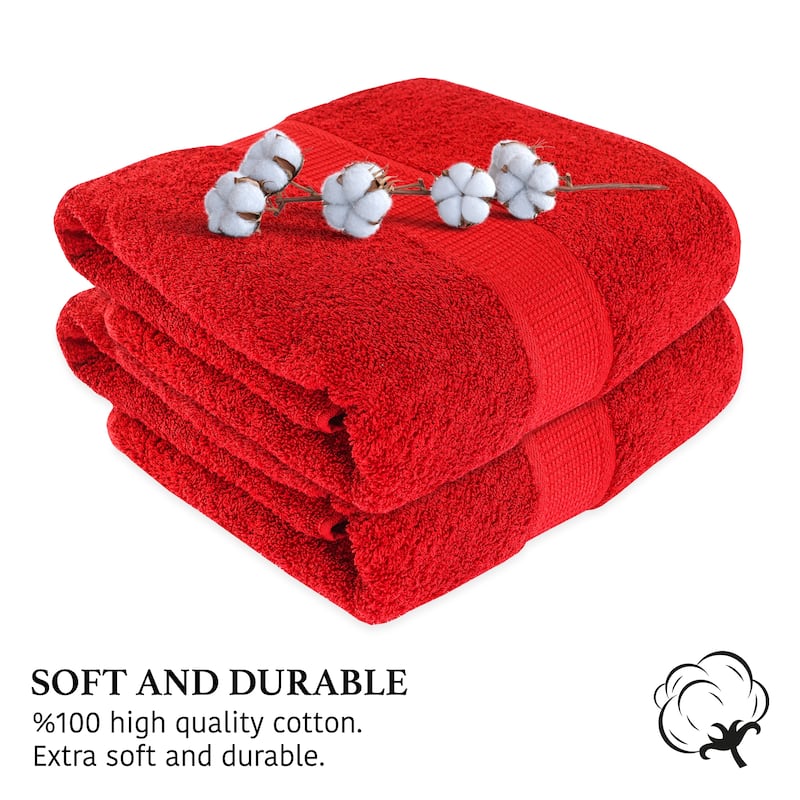 Large Bath Towel - Ultra-Absorbent Natural Cotton Bath Sheet Towel for Bathroom - 35 x 70 Inches Thick Luxury Bath Towel