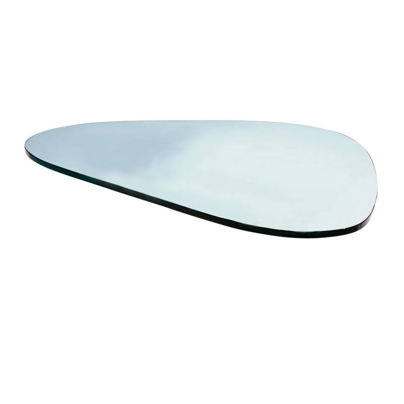 Imperial Modern .75" Triangle Coffee Table Tempered Glass Only with Square Honed Edge - Clear