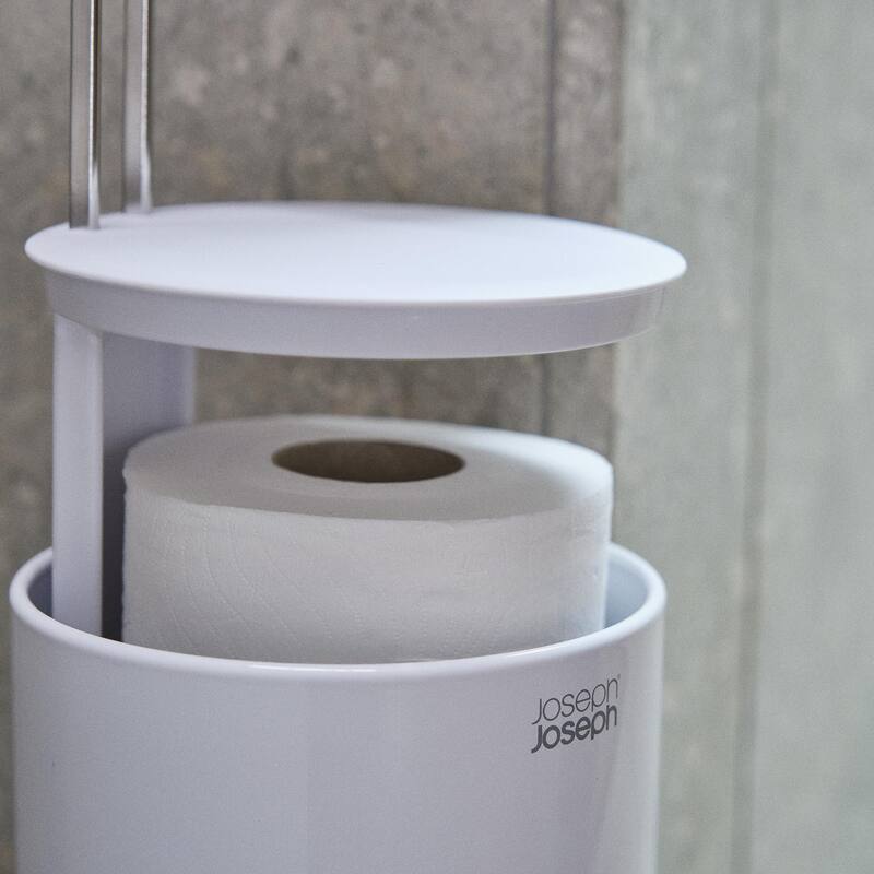 EasyStore Toilet Paper Roll Holder with Concealed Storage