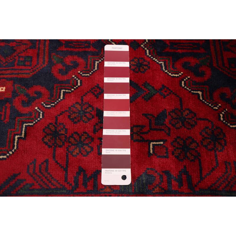 ECARPETGALLERY Hand-knotted Finest Khal Mohammadi Red Wool Rug - 2'9 x 6'4