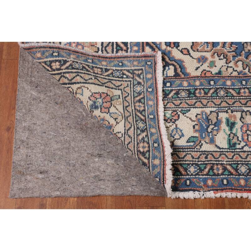 Vintage Hamedan Persian Vintage Area Rug Handmade Wool Carpet - 8'10"x 11'3"