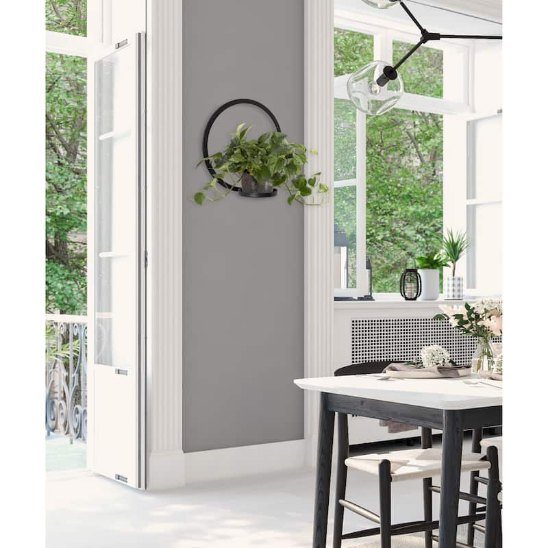 Kate and Laurel Khauli Round Metal Wall Sconce - 12" Diameter