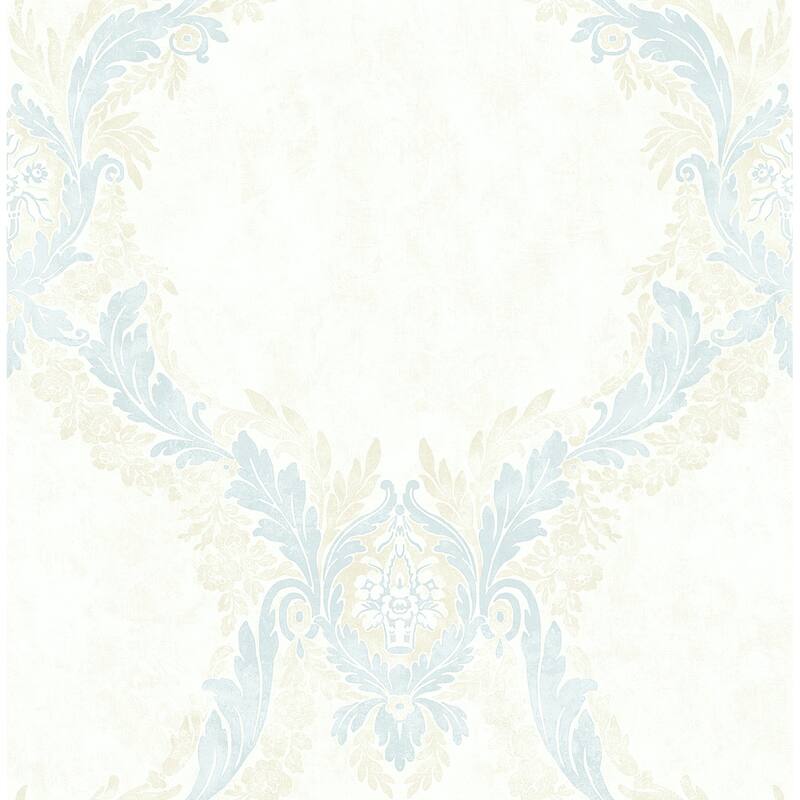 Seabrook Designs Dana Traditional Damask Unpasted Wallpaper