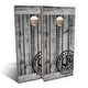 preview thumbnail 8 of 7, Rustic Gray Barnwood Outdoor Cornhole Board Set All-Weather 2x4 - Include Carrying Case