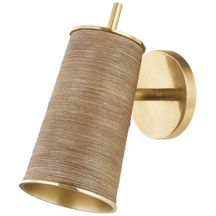 Hudson Valley Lighting Bushwick 8" Tall Wall Sconce - Aged Brass
