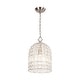preview thumbnail 22 of 53, Vintage Glam Crystal Bird Cage Lantern Chandelier - Distressed Brass