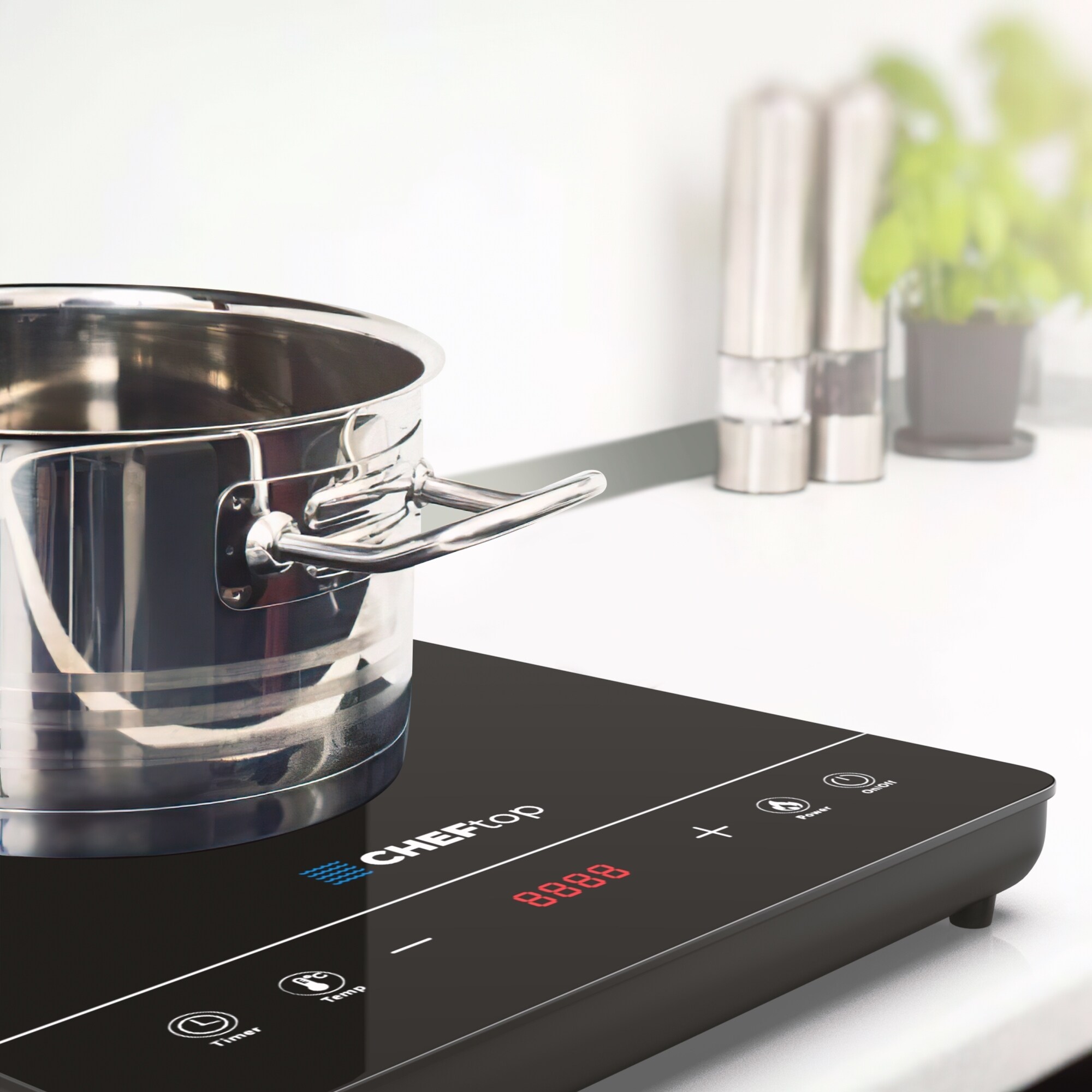 COOKTRON 1800W 120V Portable Double Burner Electric Induction Cooktop –  Tuesday Morning