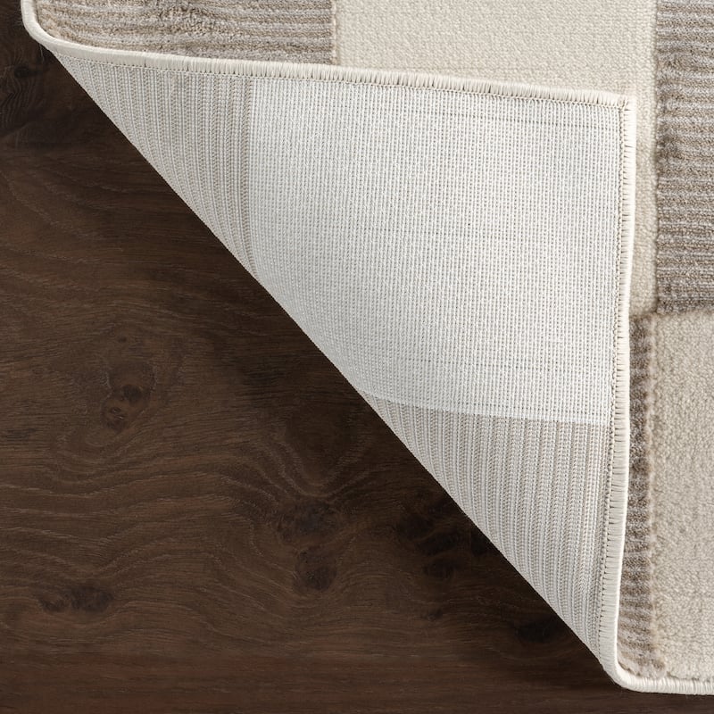 Nuloom Zhuri Checkered Machine Washable Area Rug