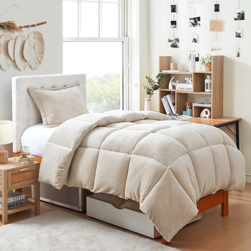 Thicker Than Thick® - Coma Inducer® Oversized Comforter Set - Down Alternative Ultra Plush Filling - Birch - Twin XL