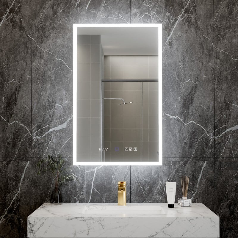 MEDUNJESS 20'' x 32'' Frameless Bathroom Cabinet with Defogging