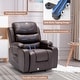 preview thumbnail 31 of 53, Oversized Power Lift Recliner Chair with Massage & Heat, PU Leather, USB Port, Cup Holders & Pockets