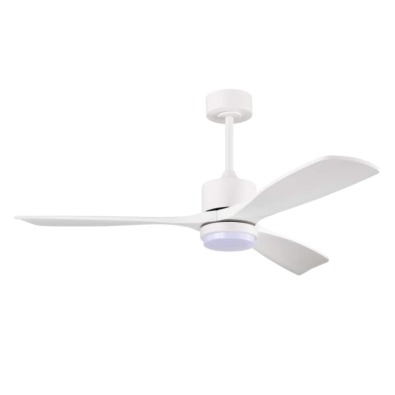 Tariq 52-inch Solid Wood and Metal Lighted Ceiling Fan with LED Lighting