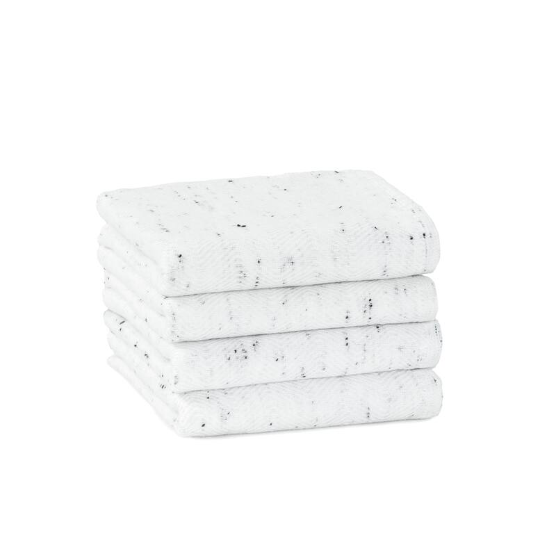 Fine Neppy Gauze Washcloth set of 4 - White