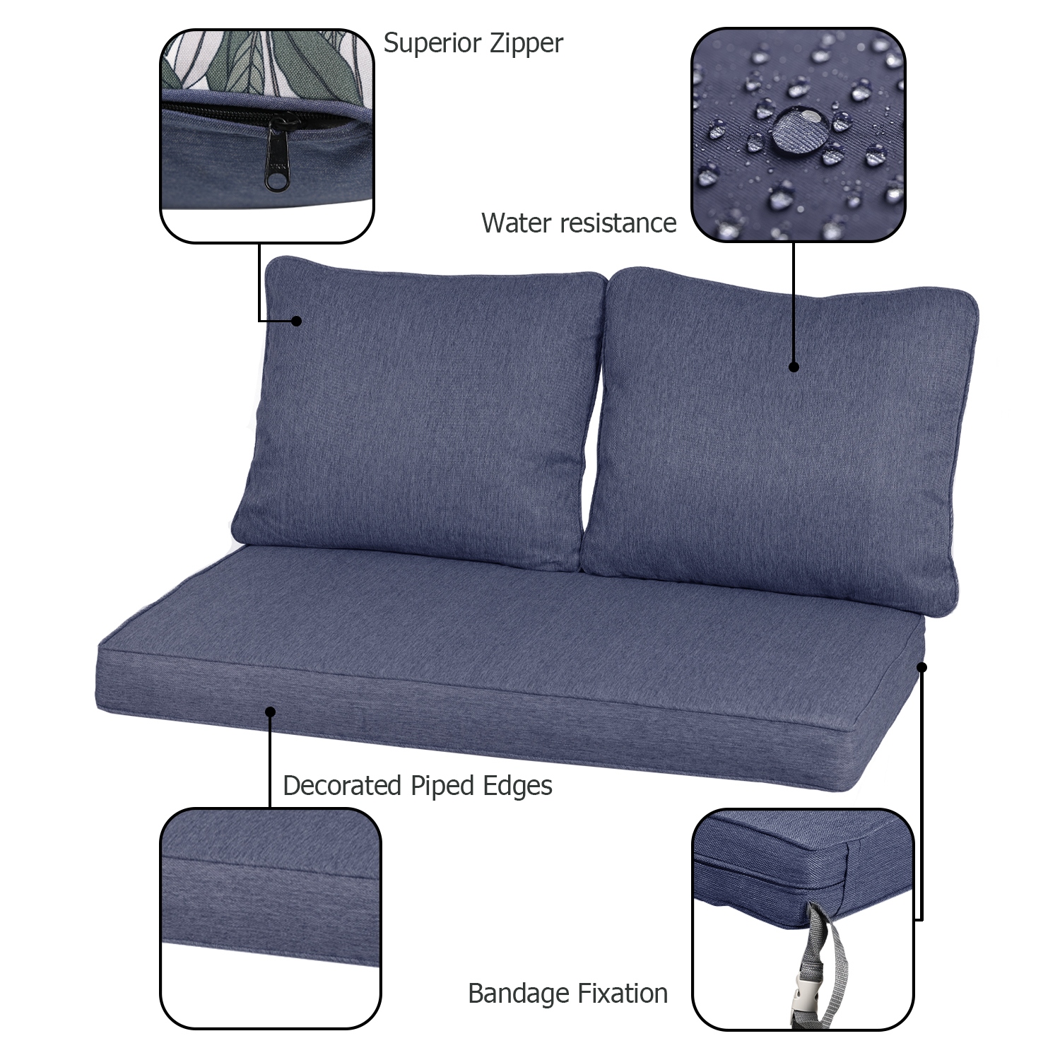 Outdoor loveseat new arrivals and chair cushions