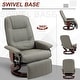 preview thumbnail 15 of 61, HomCom Faux Leather Adjustable Manual Swivel Base Recliner Chair with Comfortable and Relaxing Footrest