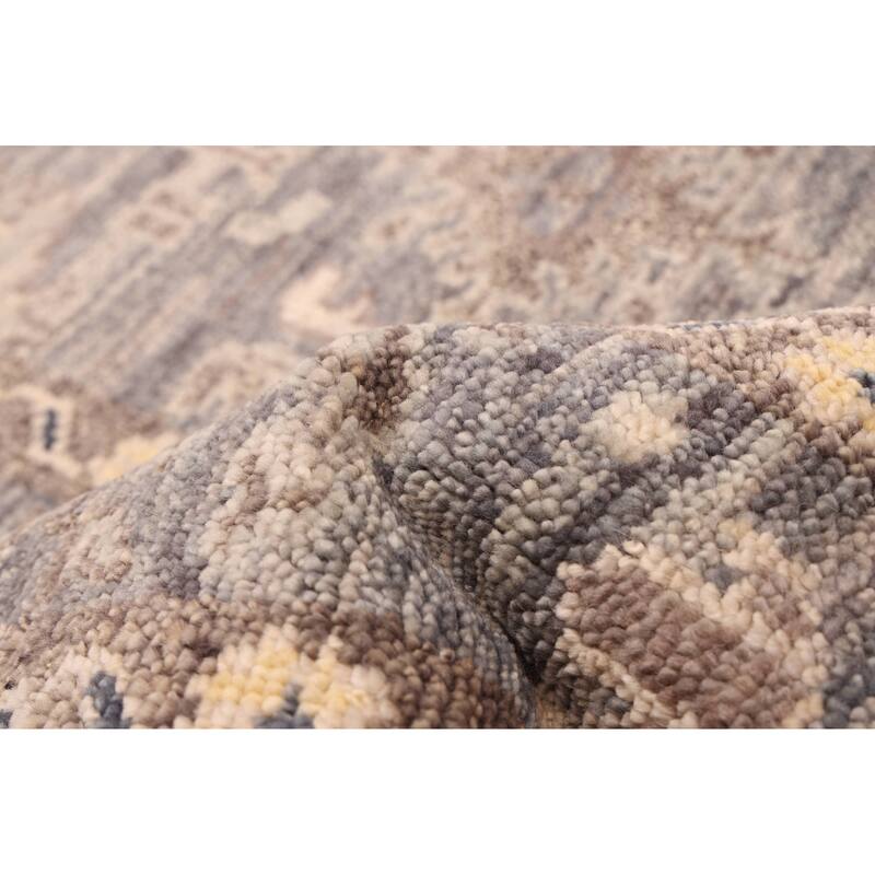 ECARPETGALLERY Hand-knotted Jules Serapi Dark Grey Wool Rug - 6'0 x 9'0