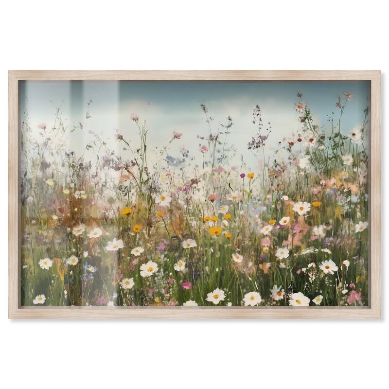 Glimmering Glade Garden III Shadowbox by Art Remedy - Natural - 30" x 20"