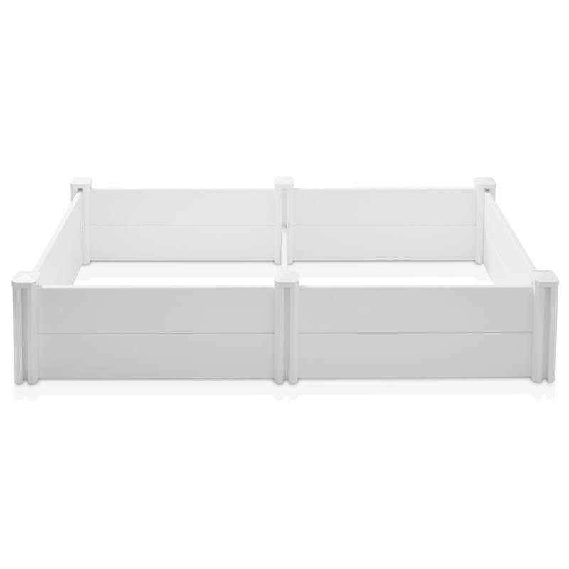 Heavy Duty PVC Raised Garden Bed Planter White
