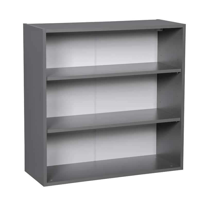 33" x 30" Wall Cabinet-Double Door-Grey - 33 x 30 x 12 - Clear
