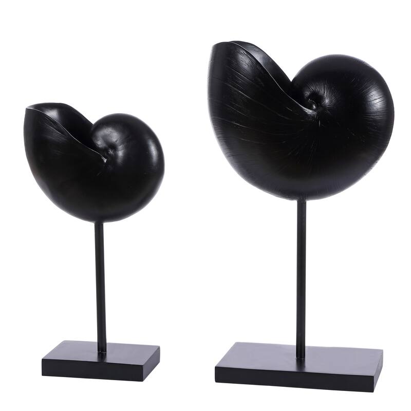 SAFAVIEH Canelle Modern Snail Shell Table Decor (Set of 2) - 6.5" W x 3.5" L x 12" H - 7Wx4Dx4H