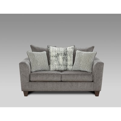 Roundhill Furniture Davoz Upholstered Stationary Loveseat, Tori Slate - N/A