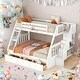 preview thumbnail 1 of 9, Twin Over Full Bunk Bed with Drawers,Ladder and Staircase For Bedroom White