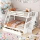 preview thumbnail 13 of 31, Twin Over Full Bunk Bed with Drawers,Ladder and Storage Staircase For Bedroom,Dorm,Adults,Kids