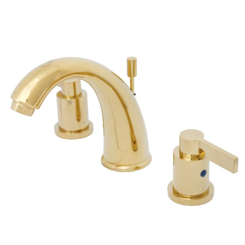 Kingston Brass Nuvo Fusion Widespread Bathroom Faucet - Free Metal - Polished Brass